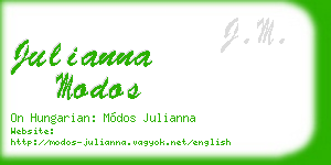 julianna modos business card