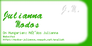julianna modos business card